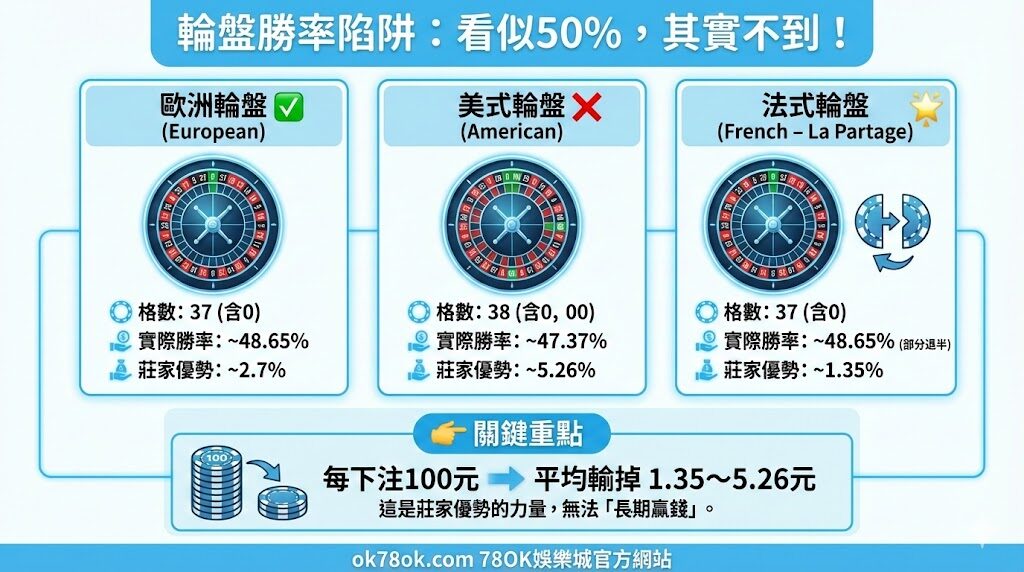 【2026 最新真相】輪盤能靠技巧贏錢嗎?78OK完整解析|輪盤策略、機率、贏錢方法指南 2 【2026 最新真相】輪盤能靠技巧贏錢嗎?78OK完整解析|輪盤策略、機率、贏錢方法指南