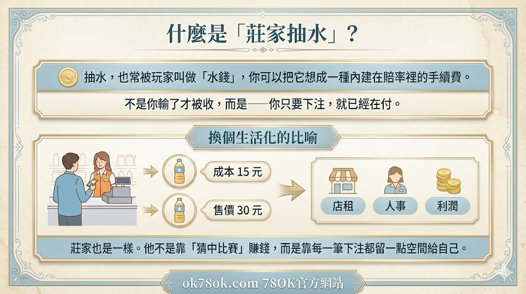 【莊家抽水是什麼？】你不是輸在眼光，而是每一把都在付「看不見的成本」｜78OK 團隊說實話